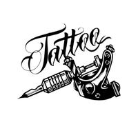 Lettrage Autocollants Tattoo Studio Logo Tattoo Shop 36x48.1cm Art Décoration Petit Noir