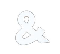 Lettre & 12cm - Blanc