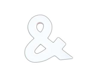 Lettre & 12cm - Blanc