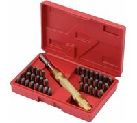 Lettre à frapper poinçon chiffre lettre 8mm -1 Coffret 38pcs métal bois cuir marquage outil bricolage - Métallique Aucuneary