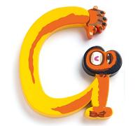 Lettre animaux en bois G