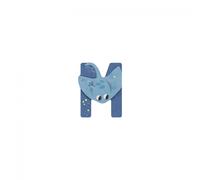 Lettre bois - M bleu