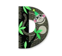 Lettre 'D' décorative en bois Animaux 7 cm Vilac® par Michelle C