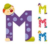 Lettre de l'alphabet Clown M
