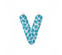 Lettre en tissu à suspendre réversible V (9,5 cm)