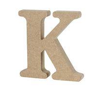 Lettre de L'alphabet en Bois K, Plaque Murale Décorative | Panneau en Panneau de Densité, Combinable, pour Éducation Littéraire, Garçon et Filles, Bébés, Maison, Mariage