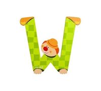 Lettre Décorative Clown En Bois : W