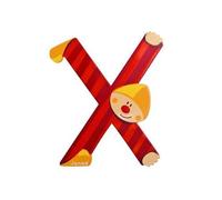 Lettre Décorative Clown En Bois : X
