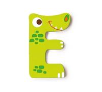 Lettre décorative 'E' en bois Animaux Amusants 6cm Scratch® - Lettre