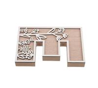 Lettre Décorative en Bois E, Motif Botanique Rustique pour Mur | Décor Mural Beige, Léger et Résistant à L’usure, pour Chambre D’garçon et Filles et Espace D’étude