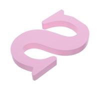 Lettre Décorative en Bois S Rose, Décoration Murale | Format 15x10x1,5cm, Base Autonome Stable, pour Tables, Panneaux de Fête, Ambiance Rustique