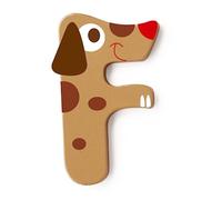Lettre décorative 'F' en bois Animaux Amusants 6cm Scratch® - Lettre