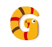 Lettre décorative 'G' en bois Animaux Amusants 6cm Scratch® - Lettre