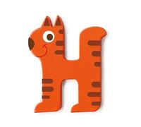 Lettre décorative 'H' en bois Animaux Amusants 6cm Scratch® - Lettre