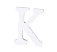 Lettre Décorative K en Bois 8cm, Blanche, Pose Facile | 1 Pièce, Combinaison Diy, pour Mur et Surface Plane, Mariage, Photobooth, Décorateurs D'événements