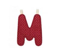 Lettre en tissu à suspendre réversible M (9,5 cm)