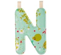 Lilliputiens – Lettre décorative en tissu N – À suspendre – 9,5 cm