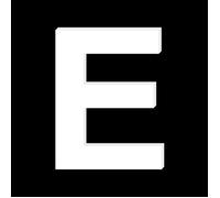 Lettre décorative majuscule «E» en verre acrylique blanc, 15 cm, épaisseur 4 mm, ADZIF.BIZ