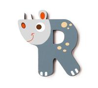 Lettre décorative 'R' en bois Animaux Amusants 6cm Scratch® - Lettre
