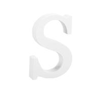 Lettre Décorative S en Bois Blanc 8cm pour Maison et Boutique | Pièce Unique, Style Simple, Usage Fête ou Chambre D’garçon et Filles, Support Éducatif pour Apprentissage des Lettres