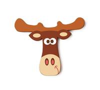Lettre décorative 'T' en bois Animaux Amusants 6cm Scratch® - Lettre