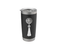 Lettre E rétro burlesque monogramme vintage Gobelet isotherme en acier inoxydable double paroi