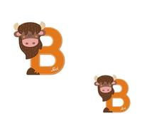 Lettre en bois Animaux B comme 'Bison' 8 cm Sevi 1831® - Jouets en