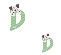 Lettre en bois Animaux D comme 'Dalmatien' 8 cm Sevi 1831 - Jouets