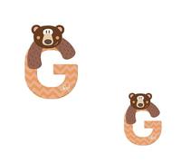 Lettre en bois Animaux G comme 'Grizzly' 8 cm Sevi 1831 - Jouets en