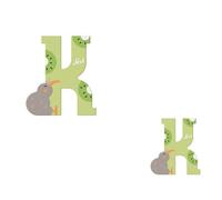 Sevi Lettre en bois Animaux K «Kiwi» 8 cm 1831 vert