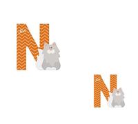 Lettre en bois Animaux N comme 'Chat Norvégien' 8 cm Sevi 1831 -
