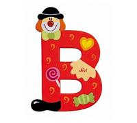 Sevi – Lettre en bois Clown B 1831 – Jouet décoratif en bois