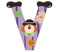 Lettre en Bois Clown V Sevi 1831 - Jouets en Bois décoration