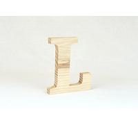 Lettre en bois de pin 10 cm L