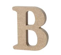 Lettre en Bois Décorative B pour Mur, Plaque Artisanale | Panneau de Fibres, Usage Maison ou Jardin, pour Garçon et Filles et Jeunes et Apprentissage de L’alphabet