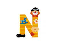 Sevi Lettre déco en bois Clown N 1831 – Jouet décoration