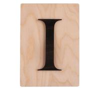 Lettre En Bois I, Fsc Mixed Credit, Noir, 10,5x14,8cm