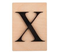 Lettre En Bois X, Fsc Mixed Credit, Noir, 10,5x14,8cm