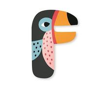 Lettre 'F' décorative en bois Animaux 7 cm Vilac® par Michelle C