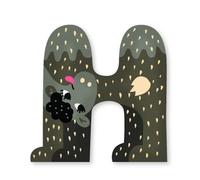 Lettre 'H' décorative en bois Animaux 7 cm Vilac® par Michelle C
