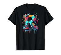 Lettre initiale R avec nom dans le style graffiti art T-Shirt