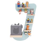 Lettre J d'étagère pour enfants / Accrochage pour Tonie Box and Tonie Figures / Space Saving Shelf / H. 47 x W. 32 x D. 19 / Wall Shelf Music Box and Figures Storage Magnetic Inserts / Storage Shelf W