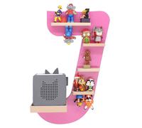 Lettre J d'étagère pour enfants / Accrochage pour Tonie Box and Tonie Figures / Space Saving Shelf / H. 47 x W. 32 x D. 19 / Wall Shelf Music Box and Figures Storage Magnetic Inserts / Storage Shelf W