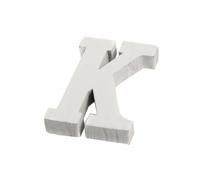 LETTRE K EN BOIS BLANC 5 CM Blanc