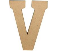 Lettre kraft 20 cm à décorer - V - Décopatch G