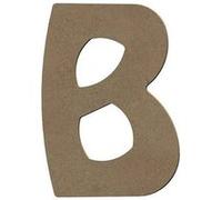 Lettre majuscule B en bois MDF à décorer - 8 cm Marron G