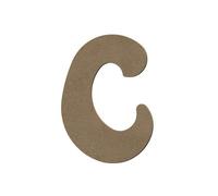 Lettre majuscule C en bois MDF à décorer - 8 cm