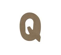 Lettre majuscule Q en bois MDF à décorer - 8 cm
