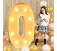 Lettre O Géante à DEL de 100 cm - Panneau Lumineux en Mosaïque pour Chapiteau, Lampes LED pour Saint-Valentin, Anniversaire, Noël, Nouvel An