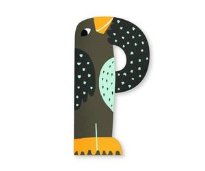 Lettre 'P' décorative en bois Animaux 7 cm Vilac® par Michelle C